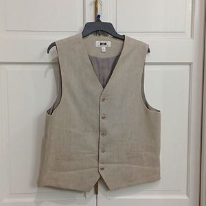 Men's Warehouse Joseph Abboud Large tan suit vest.
